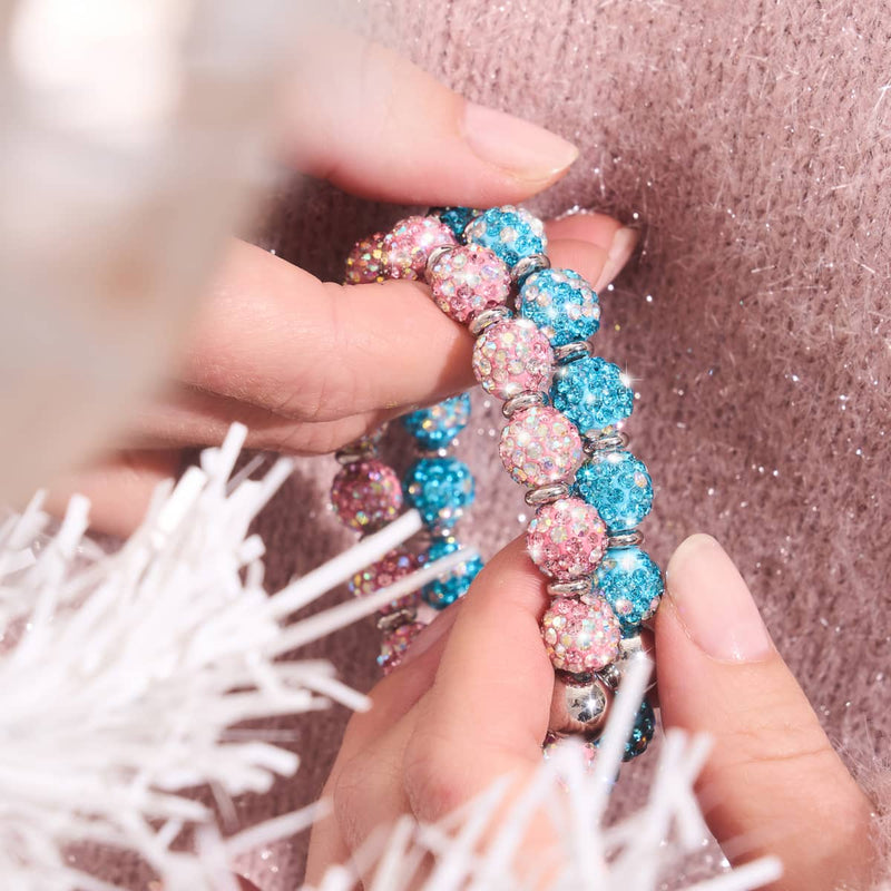 Bracelet Kikiballa en cristal de luxe avec confettis turquoise