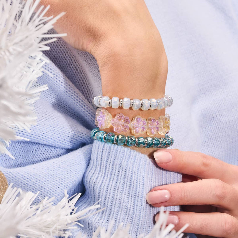 Fleurs de glace | Bracelet en verre féerique