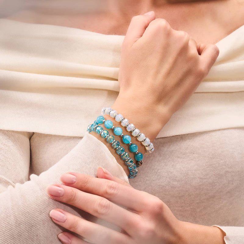 Moonlit Frost | Radiant Facets Crystal Bracelet