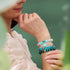 Bracelet Love en verre Firefly en argent sterling 925 bleu sarcelle x rose