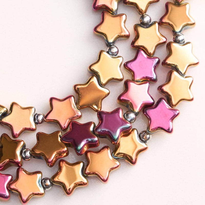 Poussière d'étoiles écarlates | Argent sterling 925 | Enveloppement d'étoiles