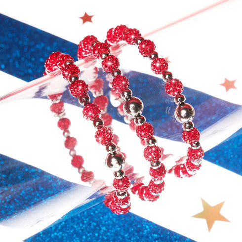 Bracelet Kikiballa en cristal | Cerise scintillante