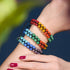 Rainbow Chakra | Solid Firefly Glass Bracelet