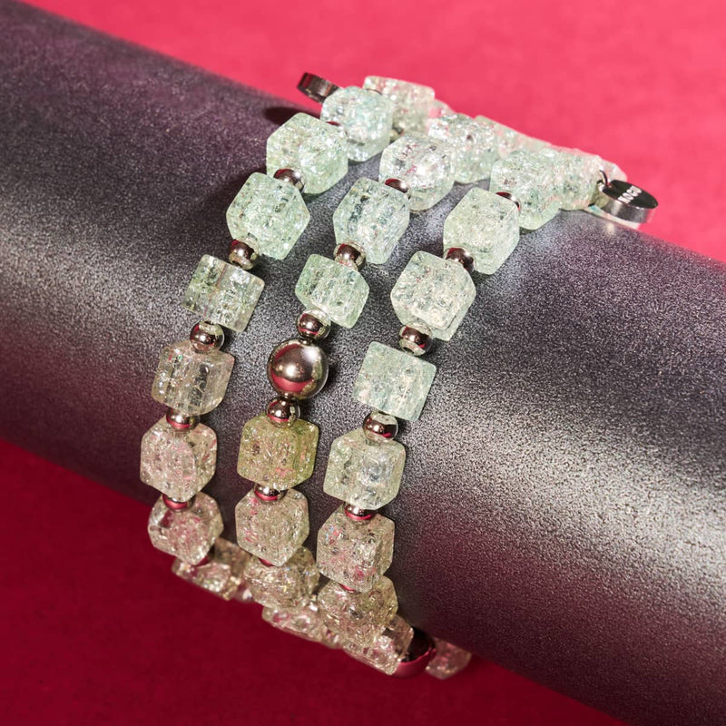 Matcha glacé | Verre pailleté | Bracelet en sucre