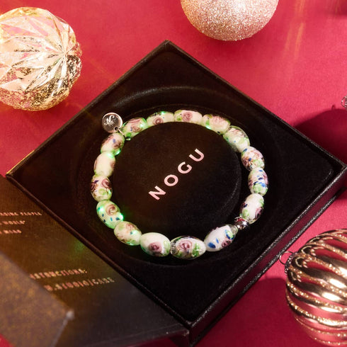 Jardin d'hiver | Argent sterling 925 | Bracelet de jardin en verre Firefly