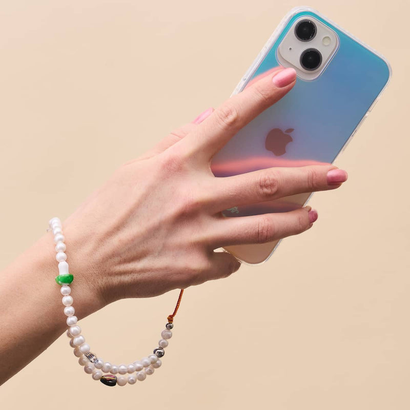 Alice au pays des merveilles | Perle d'eau douce | Breloque pour téléphone