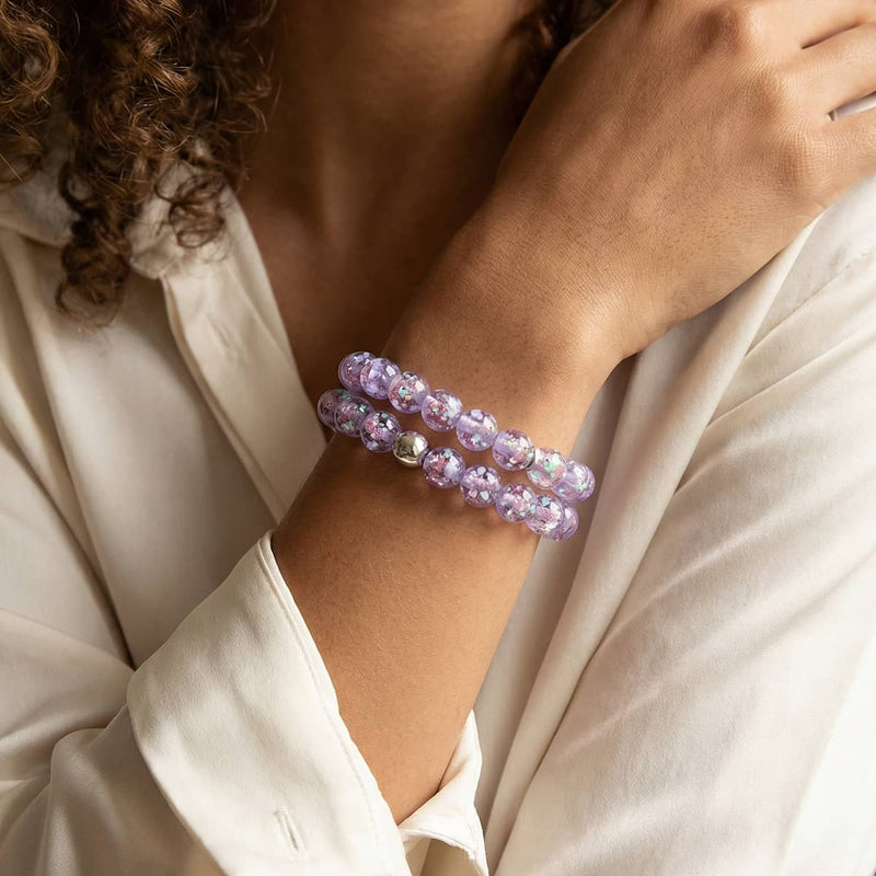 Lilas | Argent sterling .925 | Bracelet Verre Luciole