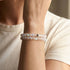 Arc-en-ciel Blanc | Argent | Bracelet de perles de verre sirène