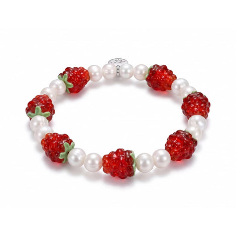 Framboise x Perle Ivoire | .925 Argent sterling | Bracelet Baie