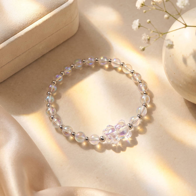Cristal Licorne | Argent | Bracelet Ours Scintillant