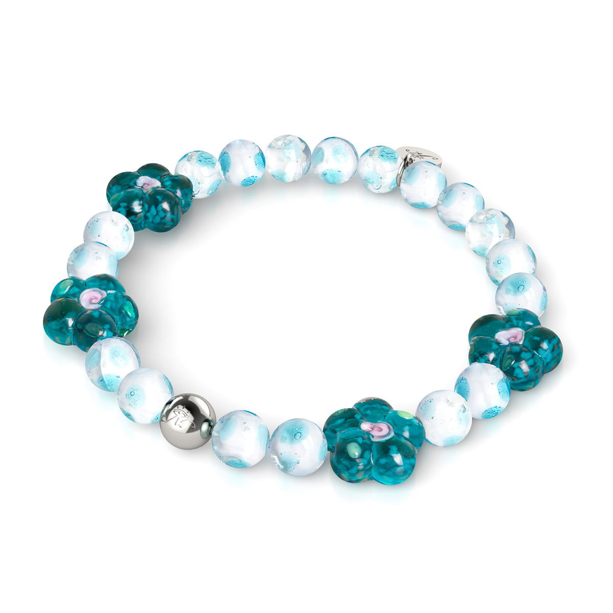 Lagoon Magnolias | Firefly Glass Flower Bracelet