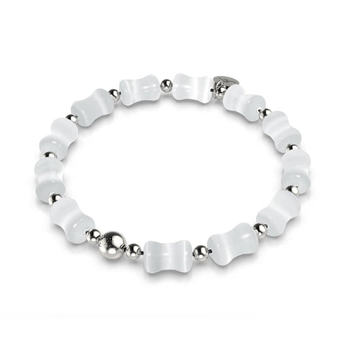 Moonlit Glow | Ethereal Hourglass Cheshire Glass Bracelet