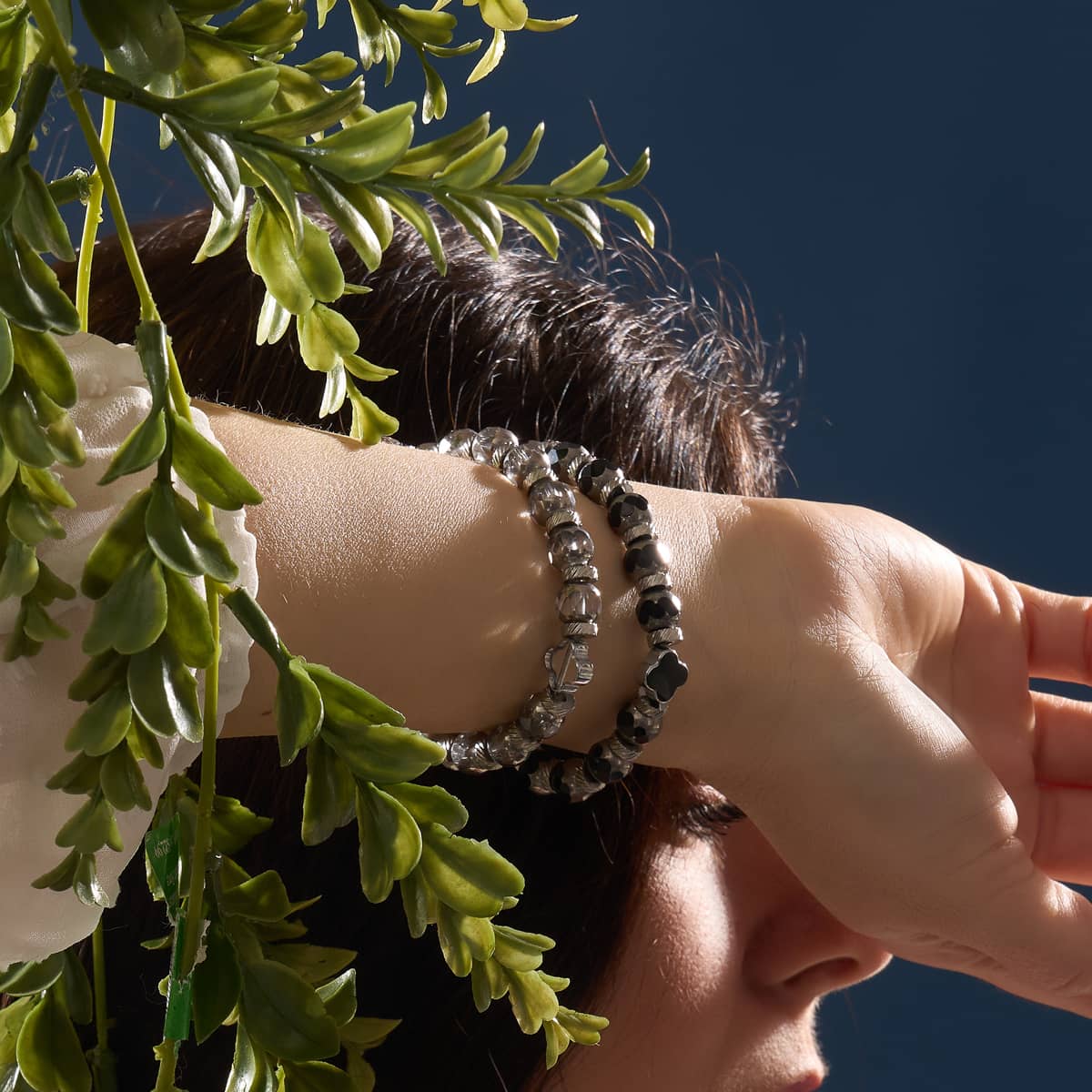 Black | Chrome Clover Bracelet