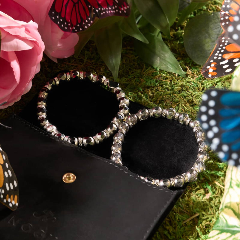 Chrome Clover Bracelet 2 Set