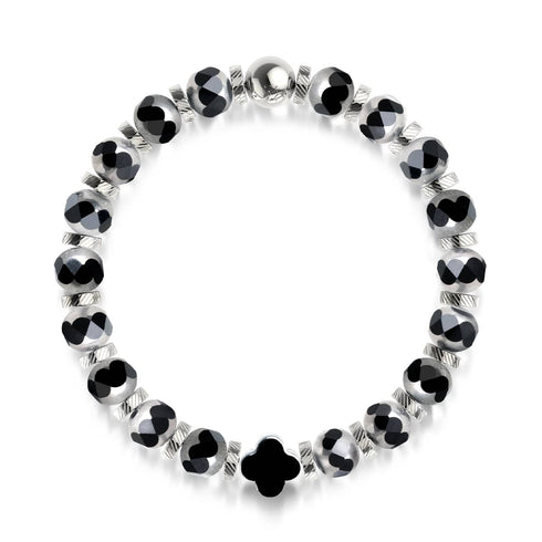 Black | Chrome Clover Bracelet
