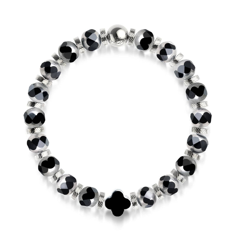Black | Chrome Clover Bracelet