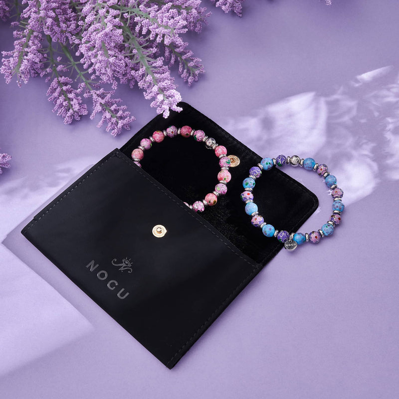 Amara Bloom Enamel x Silver Bracelet 2 Set