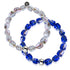 Sapphire Gem Glass Bracelet 2-Set