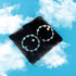 Teal Sorbet Firework Glass Cube Bracelet 2-Set