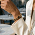 Gold x Midnight Luminous Enamel | Smile Bracelet