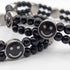 Black Agate x Midnight Luminous Enamel | Smile Bracelet