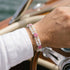 Rainbow White Mermaid Glass x Pink Luminous Enamel | Smile Bracelet