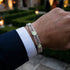 Rainbow White Mermaid Glass x Pink Luminous Enamel | Smile Bracelet