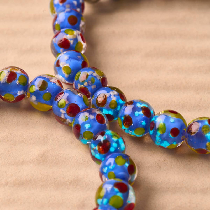 Blueberry Pop | Firefly Glass Polka Dot Bracelet