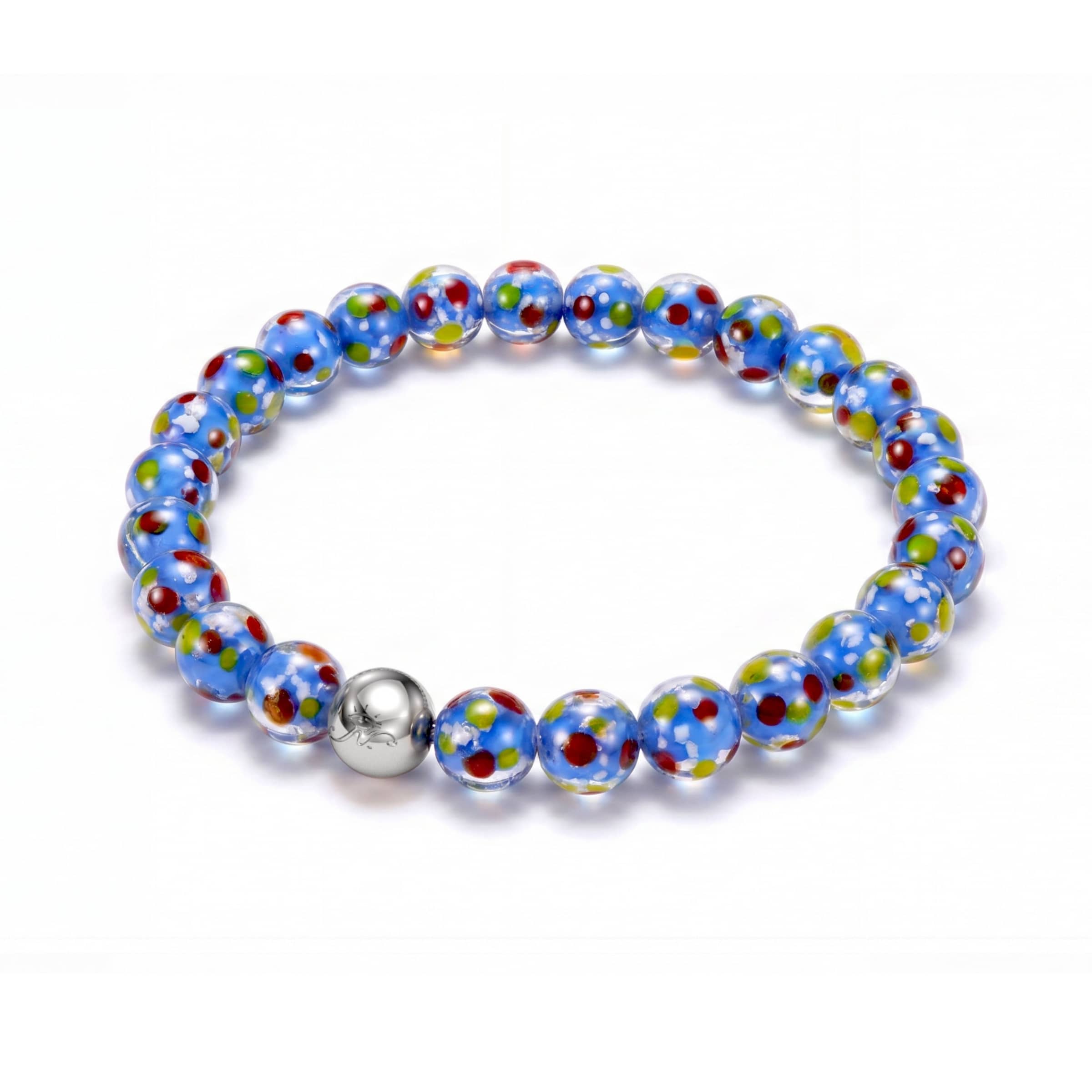 Blueberry Pop | Firefly Glass Polka Dot Bracelet