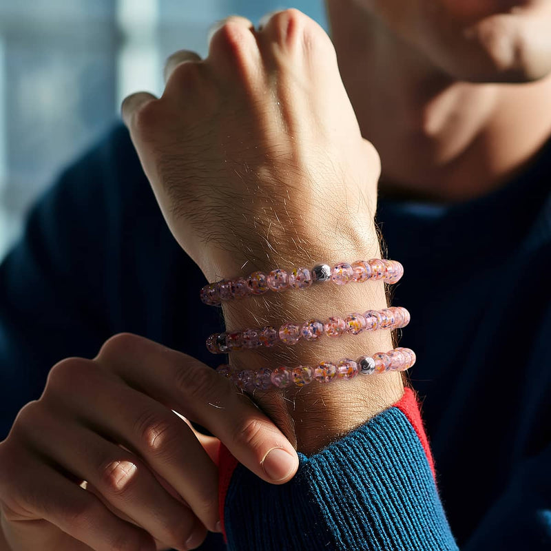 Pink Burst | Firefly Glass Confetti Bracelet