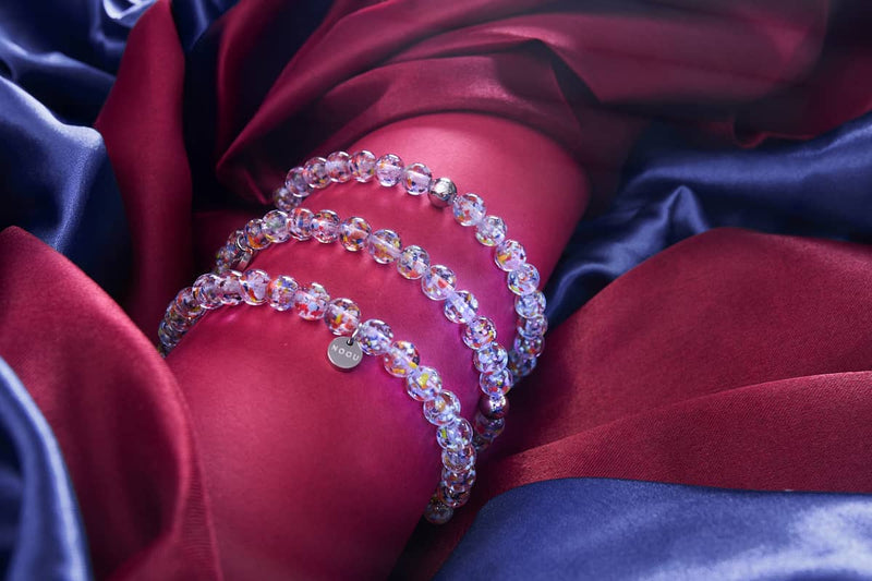 Lilac | Firefly Glass Confetti Bracelet