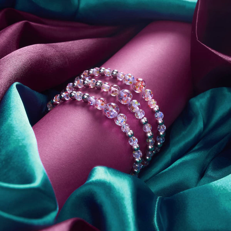 Lilac | Firefly Glass Confetti Cascade Bracelet