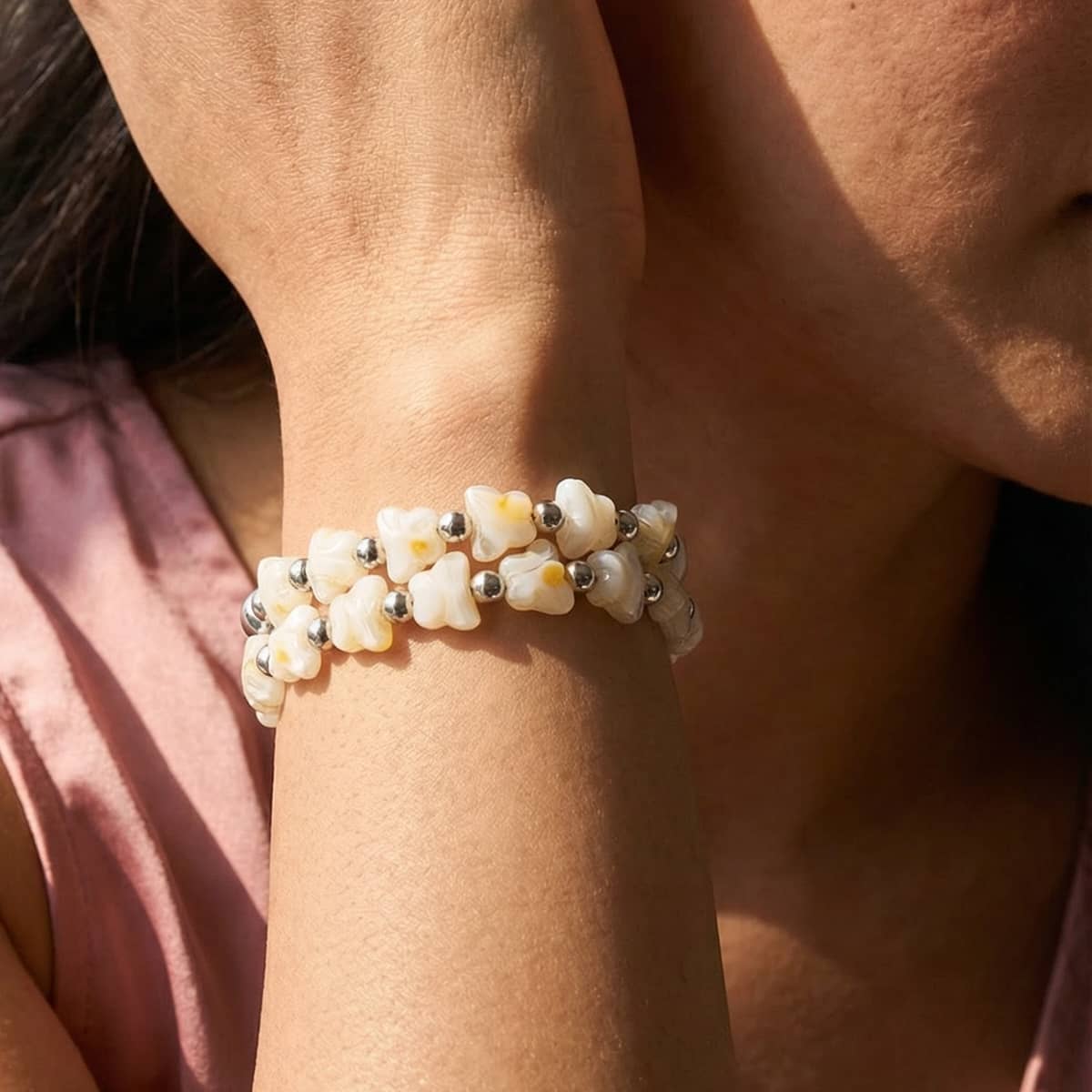 Sicilian Marble | Gem Glass Butterfly Bracelet