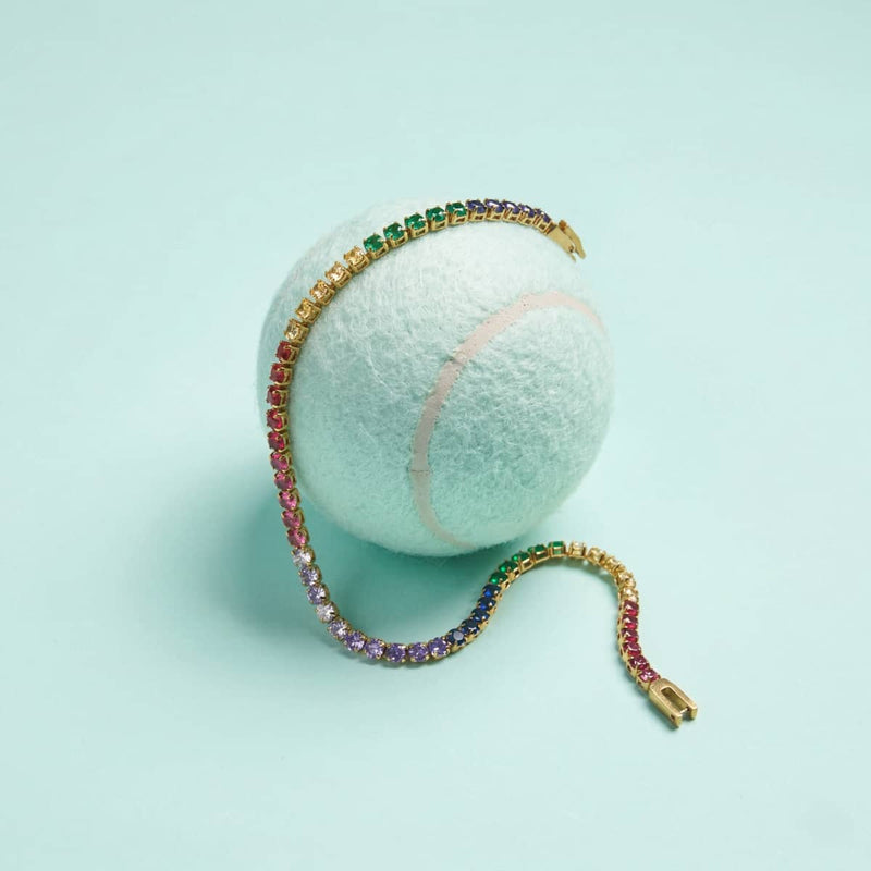 18k Gold x Unicorn Crystal | Tennis Club Bracelet