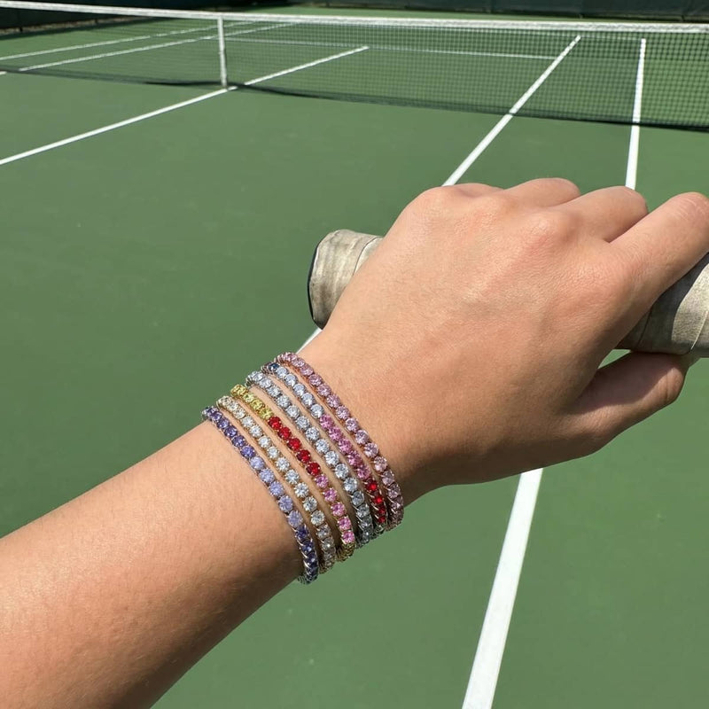 18k Gold x Unicorn Crystal | Tennis Club Bracelet