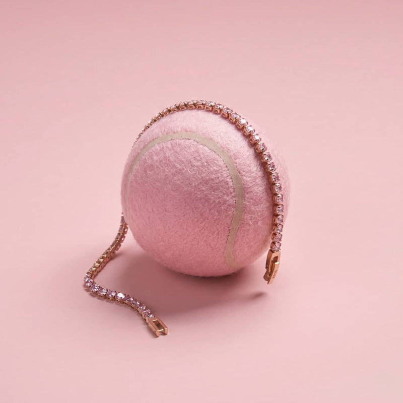 18k Rose Gold x Pink Crystal | Tennis Club Bracelet