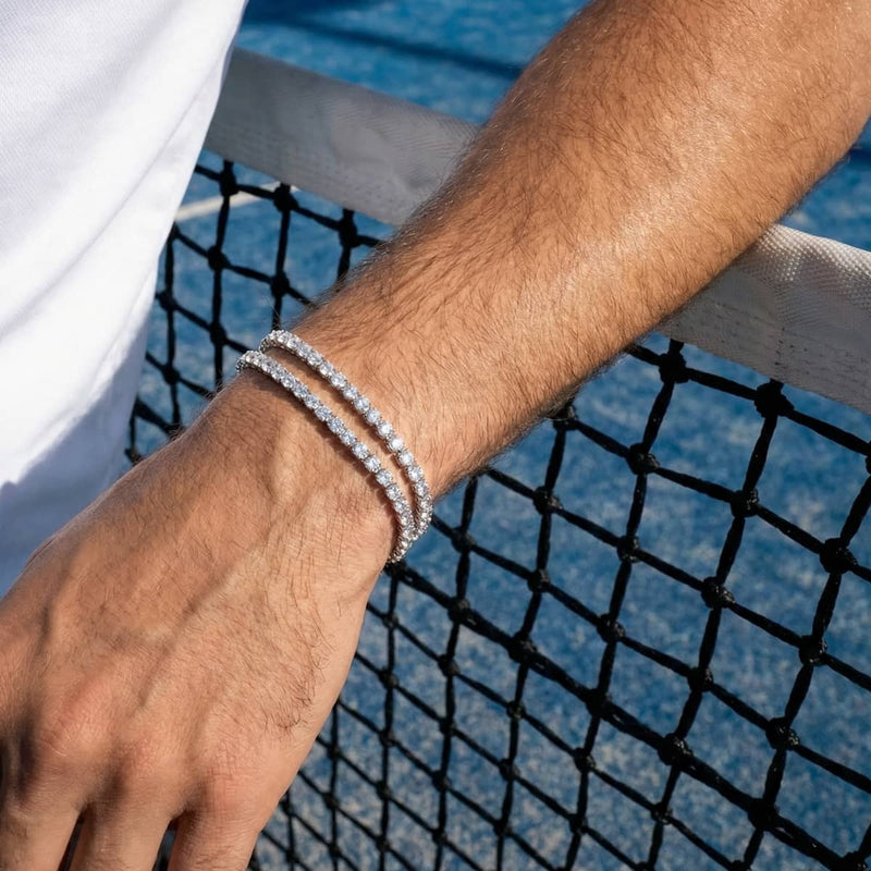 Rhodium x Crystal | Tennis Club Bracelet