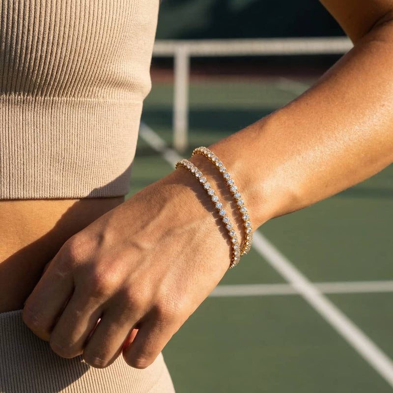 18k Gold x Crystal | Tennis Club Bracelet