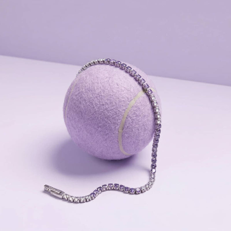 Rhodium x Violet Ombre Crystal | Tennis Club Bracelet