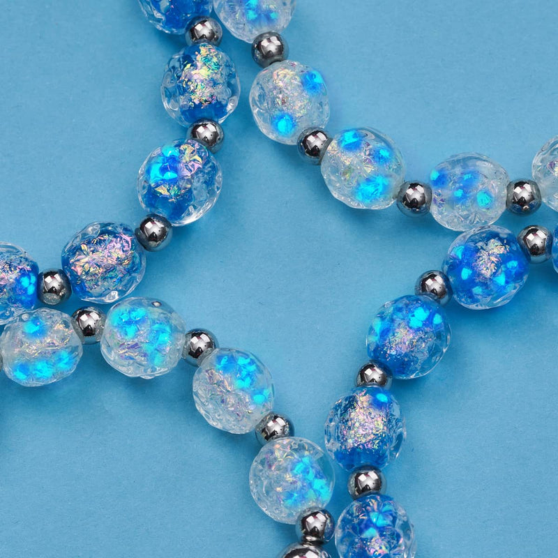 Rainbow Ice Storm | Firework Glass Ice Drop Bracelet 2-Set