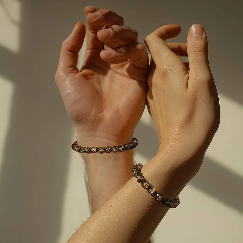 Caramel Ice | Firework Glass Ice Drop Bracelet