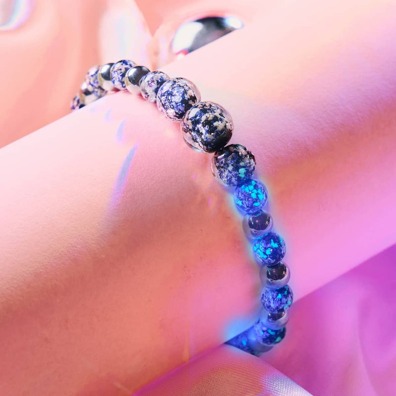 Blueberry Potion Firework Glass Cascade Bracelet
