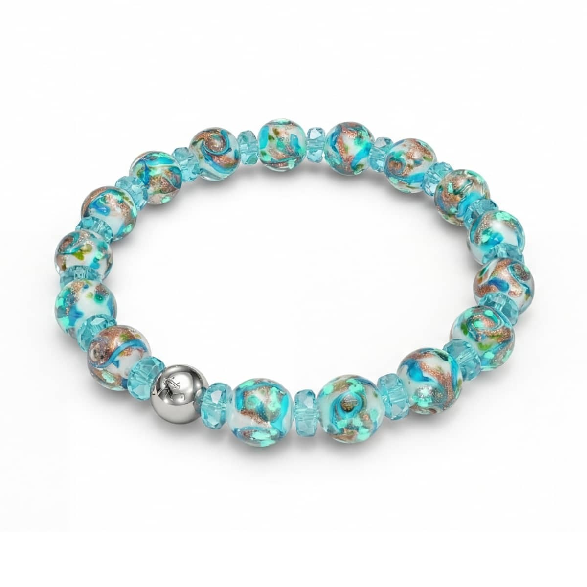 Aquamarine | Firefly Glass x Crystal Swirl Bracelet