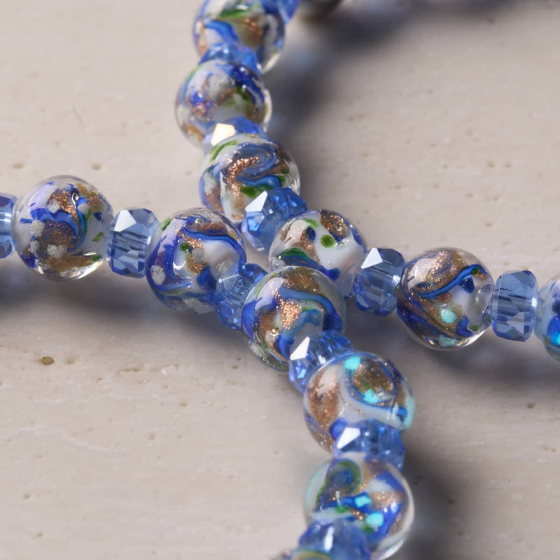 Topaz Storm | Firefly Glass x Crystal Swirl Bracelet