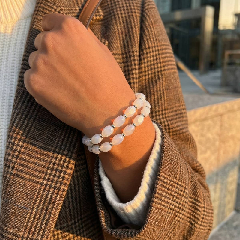 Swan Opal | Radiant Facets Pebble Wrap
