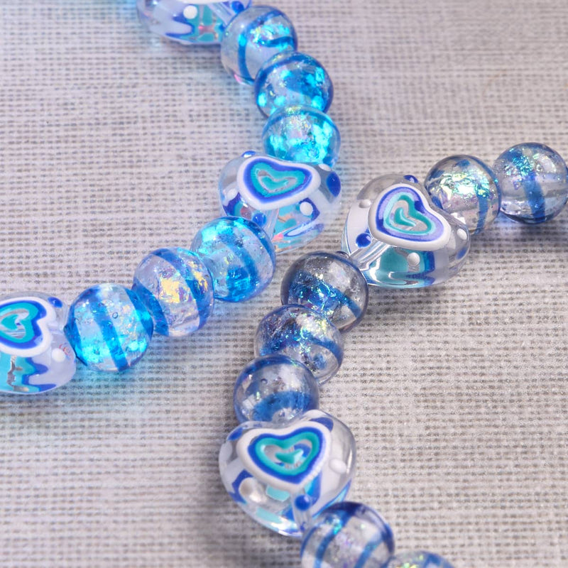 Aquamarine Heartbreaker | Firework Glass Sugar Bracelet