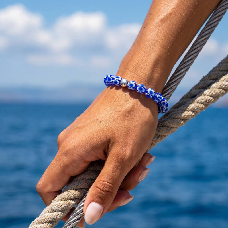 Mediterranean Wave | Firefly Glass Tide Bracelet