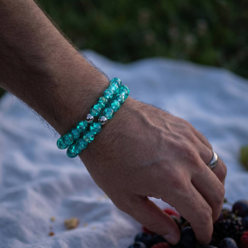Teal Candy | Firework Glass Sugar Bracelet