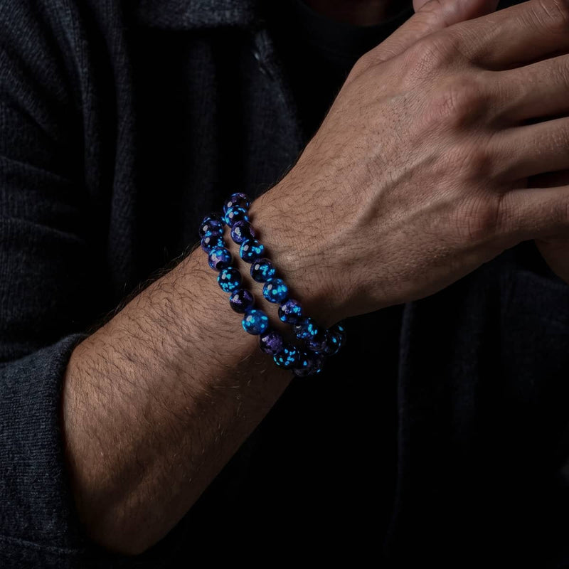Éclipse violette | Bracelet en verre lunaire