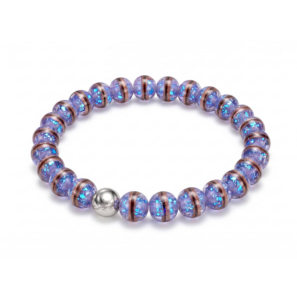 Bleu Caspienne | Bracelet en verre de tigre